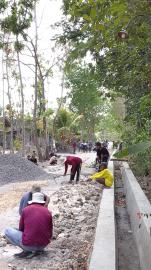 Hari Pertama Padat Karya Infrastruktur di Padukuhan Coyudan II, Kalurahan Ngipak